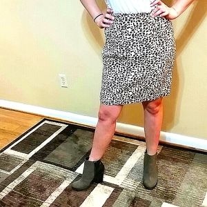Gantos Animal Print Silk Pencil Mini Skirt 6